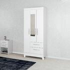 Guarda-roupas 3 Portas 2 Gavetas Com Espelho Multimóveis Cr35