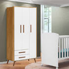 Guarda-roupas 3 Portas 2 Gavetas Retrô Q Charm -freijo-branco