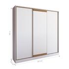 Guarda Roupas 3 Portas 3 Gavetas Amarillo Branco