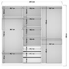 Guarda Roupas 3 Portas 3 Gavetas Amarillo Branco