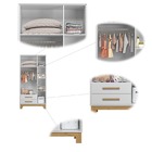 Guarda-roupas 3 Portas E 2 Gavetas 180 X 94 Q Charm Slim -fre