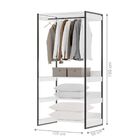 Guarda Roupas 3 Prateleiras Fone Branco