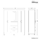 Guarda Roupas 4 Portas 2 Gavetas Mobi Capelinha Cacau