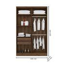 Guarda-roupas 4 Portas 2 Gavetas Multimóveis Cr35088