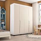 Guarda Roupas 4 Portas 4 Gavetas Porto Branco/creme