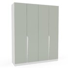 Guarda Roupas 4 Portas 4 Gavetas Porto Branco/verde