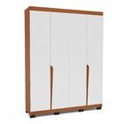 Guarda Roupas 4 Portas 4 Gavetas Porto Freijó/branco