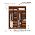 Guarda Roupas 4 Portas 4 Gavetas Porto Freijó/branco