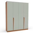 Guarda Roupas 4 Portas 4 Gavetas Porto Freijó/verde