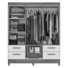 Guarda-roupas 5 Portas 4 Gavetas Com Espelho Multimóveis Cr35