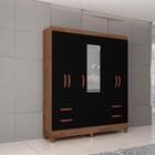 Guarda-roupas 5 Portas 4 Gavetas Com Espelho Multimóveis Cr35