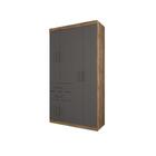 Guarda Roupas 6 Portas 2 Gavetas Bangalore Atacama Grafite