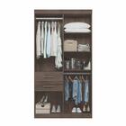 Guarda Roupas 6 Portas 2 Gavetas Com Espelhos Bangalore Ébano