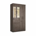 Guarda Roupas 6 Portas 2 Gavetas Com Espelhos Bangalore Ébano