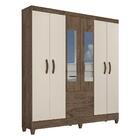 Guarda-roupas 6 Portas 2 Gavetas E Espelhos Multimóveis Cr351