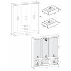 Guarda-roupas 6 Portas 2 Gavetas E Espelhos Multimóveis Cr351