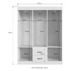 Guarda-roupas 6 Portas 2 Gavetas Multimóveis Cr35111