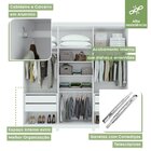 Guarda Roupas 6 Portas 4 Gavetas 100% Mdf Com Espelho E Pés L