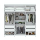 Guarda Roupas 6 Portas 4 Gavetas 100% Mdf Com Espelho E Pés L