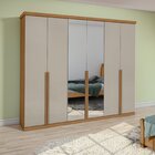 Guarda Roupas 6 Portas 4 Gavetas 100% Mdf Com Espelho Like Ye