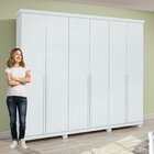 Guarda Roupas 6 Portas 4 Gavetas 100% Mdf Com Pés Like Yescasa