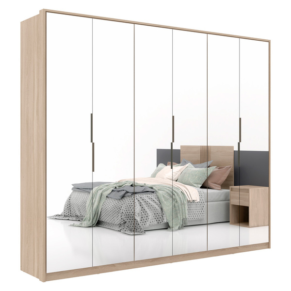 Guarda Roupas 6 Portas 6 Espelhos Atrice Avena Demartez