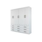 Guarda Roupas 6 Portas 9 Gavetas Ankara Branco