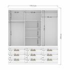 Guarda Roupas 6 Portas 9 Gavetas Ankara Branco