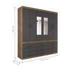 Guarda Roupas 6 Portas 9 Gavetas Com Espelho Ankara Atacama G