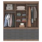 Guarda Roupas 6 Portas 9 Gavetas Com Espelho Ankara Atacama G