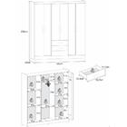 Guarda-roupas 6 Portas E 3 Gavetas Multimóveis Cr35128