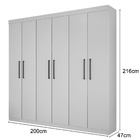 Guarda-roupas 6 Portas Ubatuba Valverde Móveis Canion