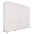 Guarda-roupas 7 Portas 6 Gavetas Com Pés Flórida Branco
