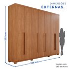 Guarda-roupas 7 Portas 6 Gavetas Com Pés Flórida Cinamomo