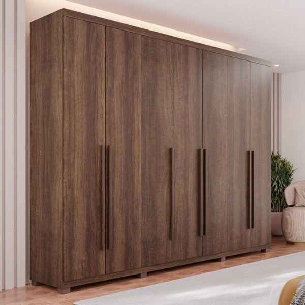 Guarda-roupas 7 Portas 6 Gavetas Com Pés Flórida Imbuia