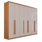 Guarda-roupas 7 Portas 6 Gavetas Flórida Cinamomo / Off White