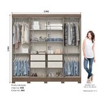 Guarda Roupas 8 Portas 4 Gavetas B51 Castanho