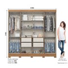 Guarda Roupas 8 Portas 4 Gavetas B51 Nature/off White