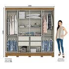 Guarda-roupas 8 Portas Portugal Espresso Móveis Nature/off Wh