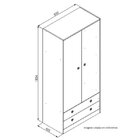 Guarda-roupas  Solteiro Infantil/juvenil 2 Portas E 2 Gavetas