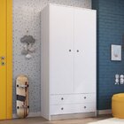 Guarda-roupas  Solteiro Infantil/juvenil 2 Portas E 2 Gavetas