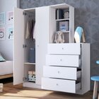 Guarda-roupas  Solteiro Infantil/juvenil 2 Portas E Cômoda 4