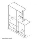 Guarda-roupas  Solteiro Infantil/juvenil 2 Portas E Cômoda 4