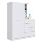 Guarda-roupas  Solteiro Infantil/juvenil 2 Portas E Cômoda 4