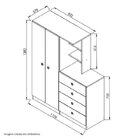 Guarda-roupas  Solteiro Infantil/juvenil 2 Portas E Cômoda 4