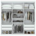 Guarda-roupas Alonzo 6 Portas C/esp E C/pes Pvc Branco 2.3