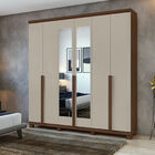 Guarda-roupas Alonzo 6 Portas C/esp E C/pes Pvc Imbuia Clean/