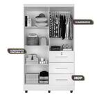 Guarda Roupas C/espelho 4 Portas Gavetas Jequitibá/off White