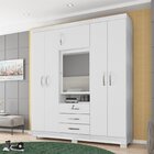 Guarda Roupas Capelinha 6 Portas E 3 Gavetas Gales Carvalho B