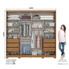 Guarda Roupas Casal 02 Portas Deslizantes 06 Gavetas Com Acab